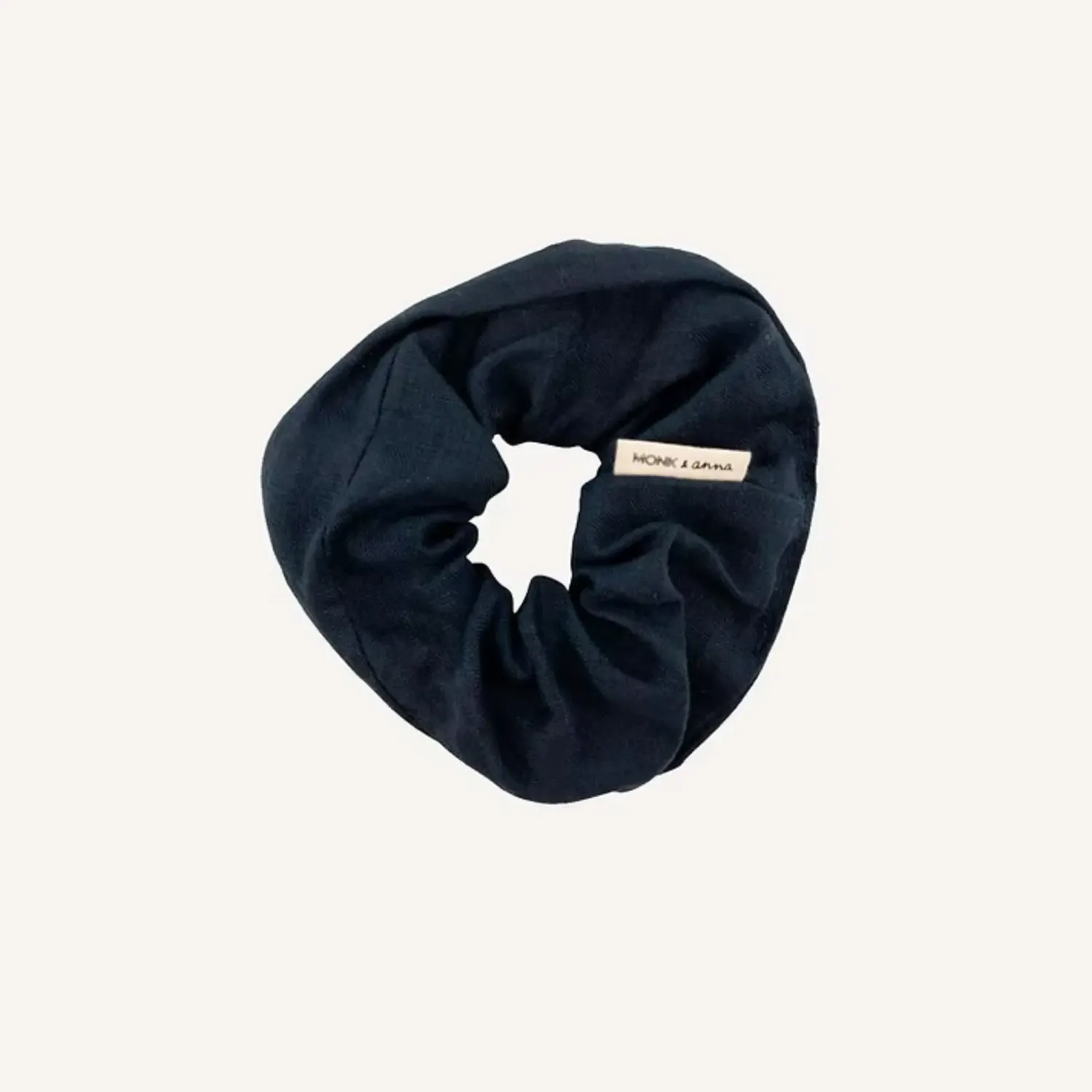 MONK &amp; ANNA Scrunchie linnen Midnight