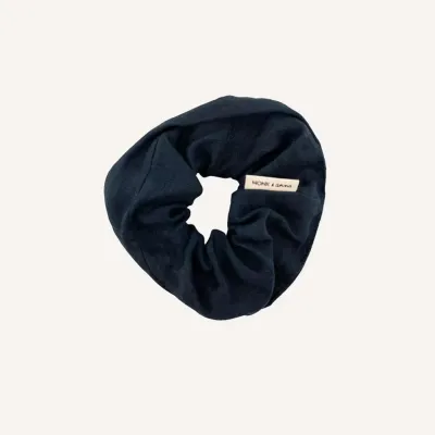 MONK &amp; ANNA Scrunchie linnen Midnight