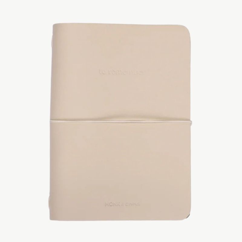 MONK & ANNA Notebook vegan leather Stone MONK & ANNA Notebook vegan leather Stone