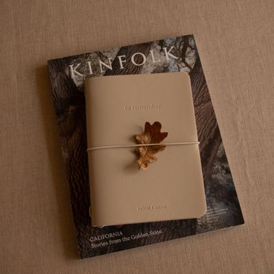 MONK &amp; ANNA Notebook vegan leather Stone