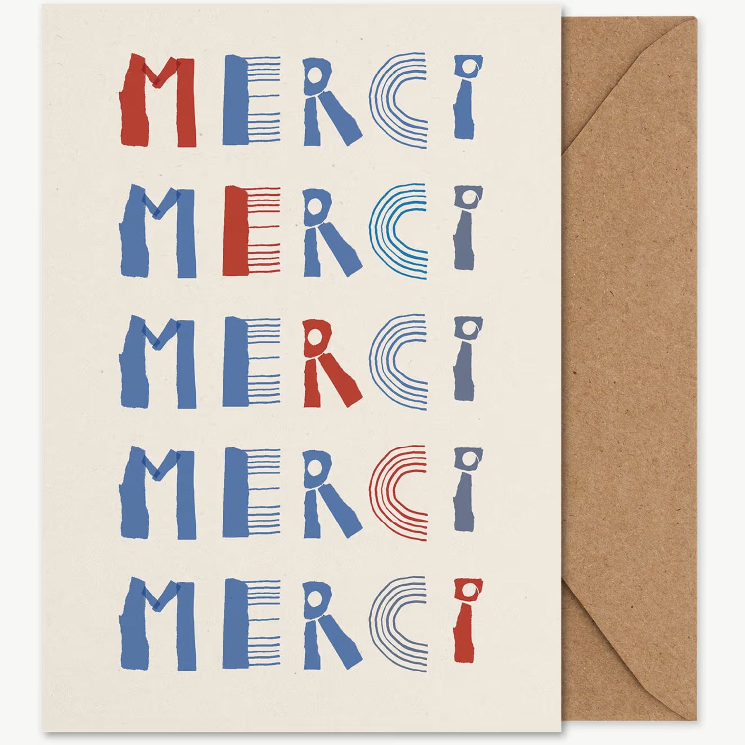 PAPER COLLECTIVE Merci wenskaart