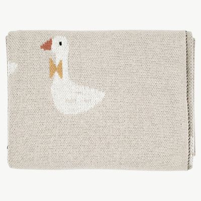 LITTLE OTJA deken Gans beige 80x100cm