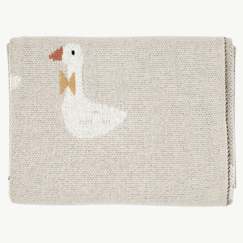 LITTLE OTJA deken Gans beige 80x100cm