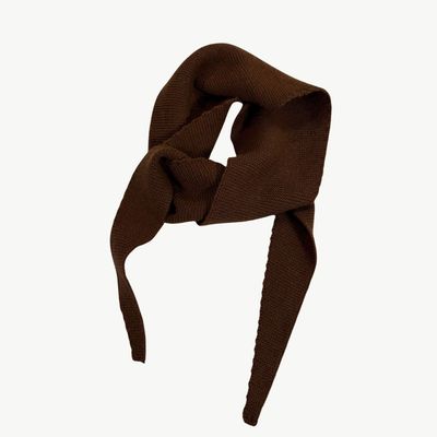 BYBJOR Mini Scarf Wool coffee