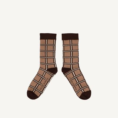 MONK &amp; ANNA Sokken Checked Clay