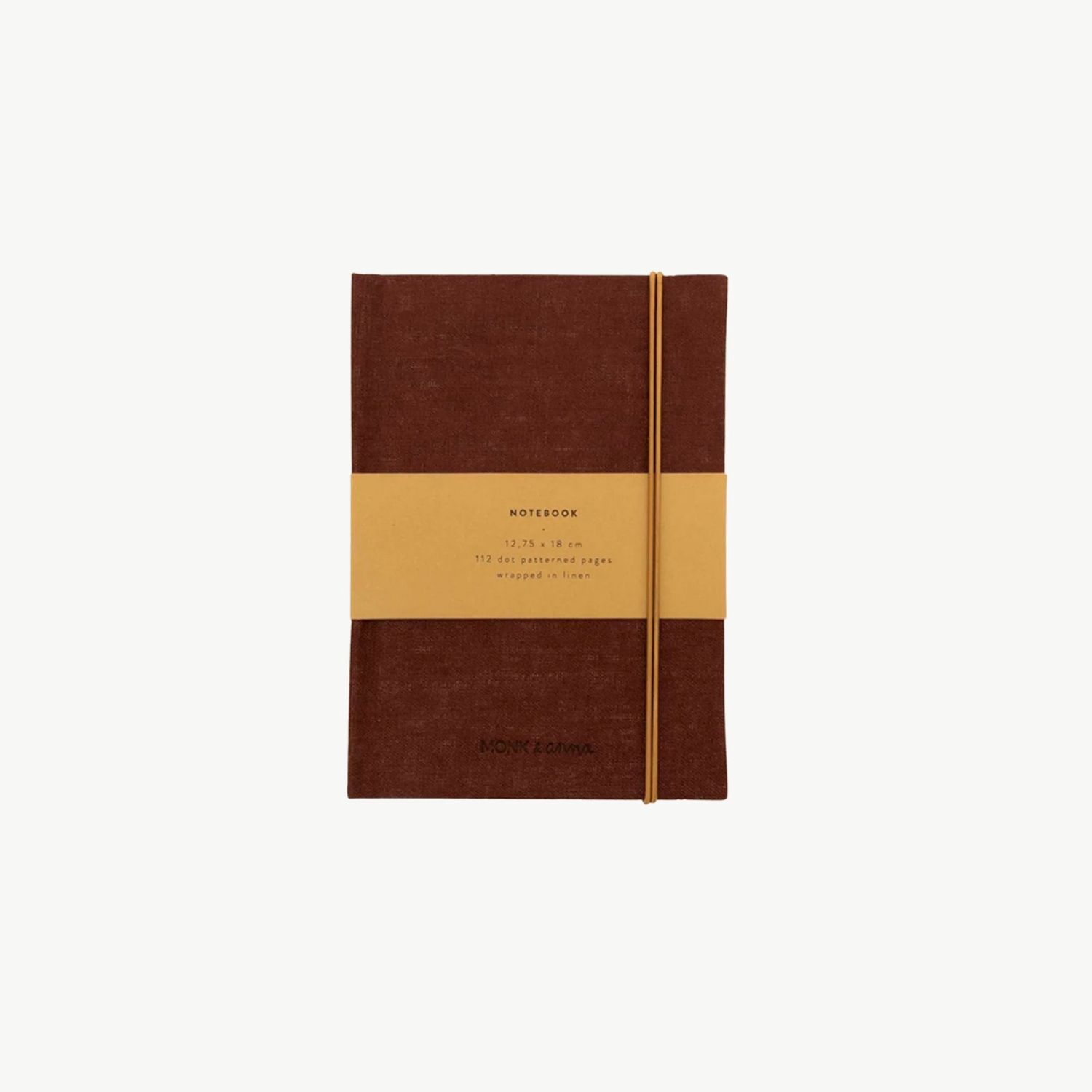 MONK &amp; ANNA notebook S linen Mahogany