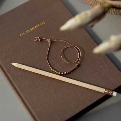 MONK &amp; ANNA notebook washed linnen Large