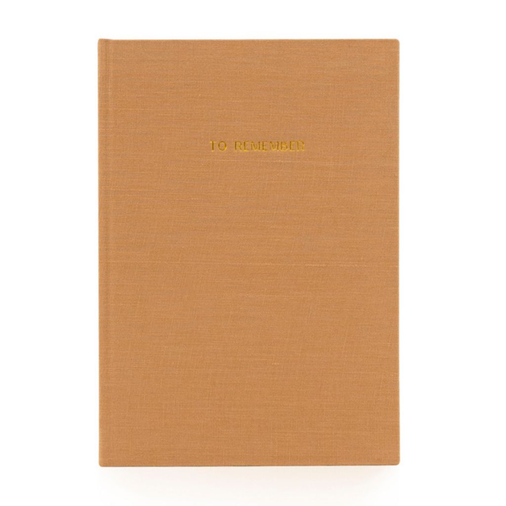 MONK &amp; ANNA notebook washed linnen Large, Kleur: Cashew
