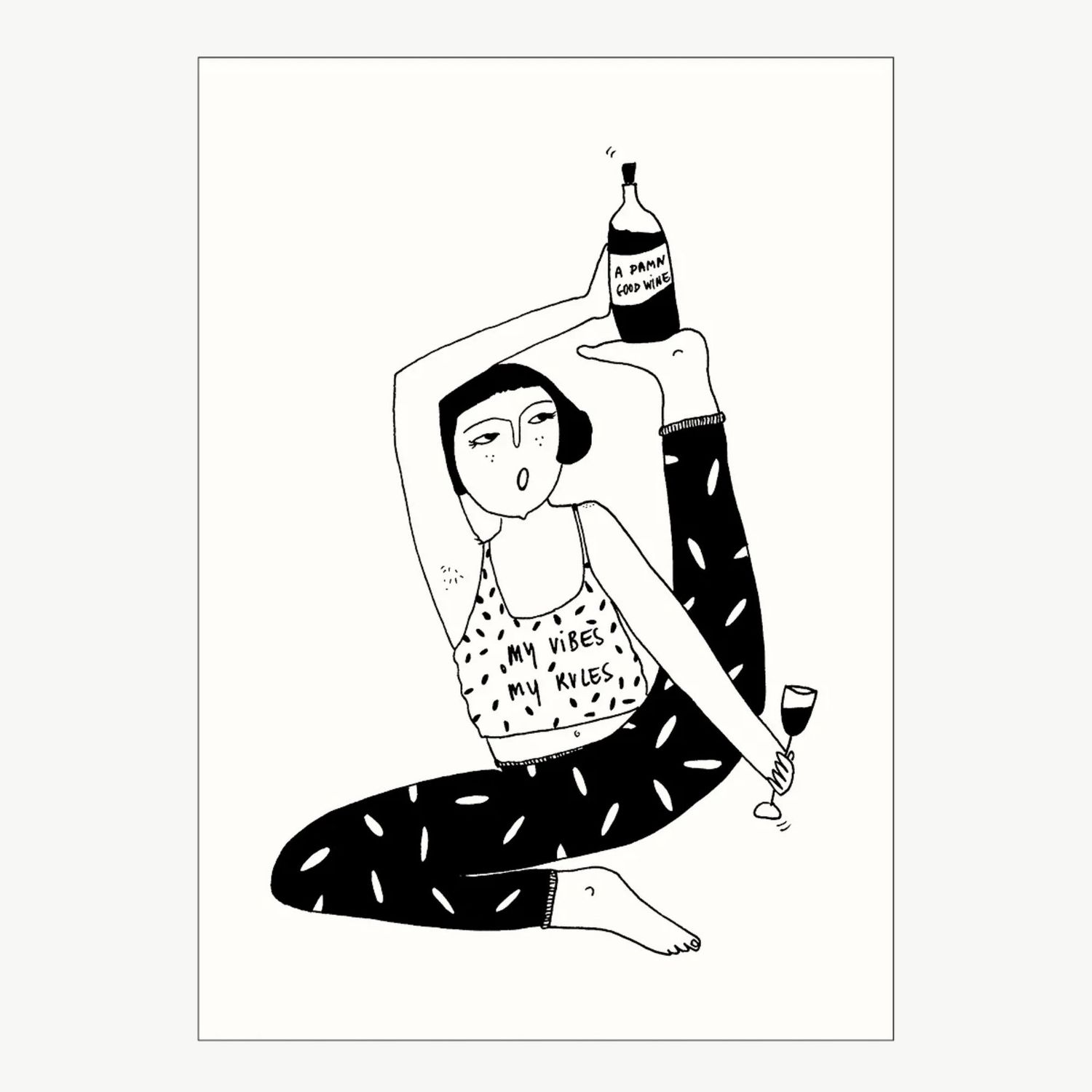 HELEN B postcard My Vibes