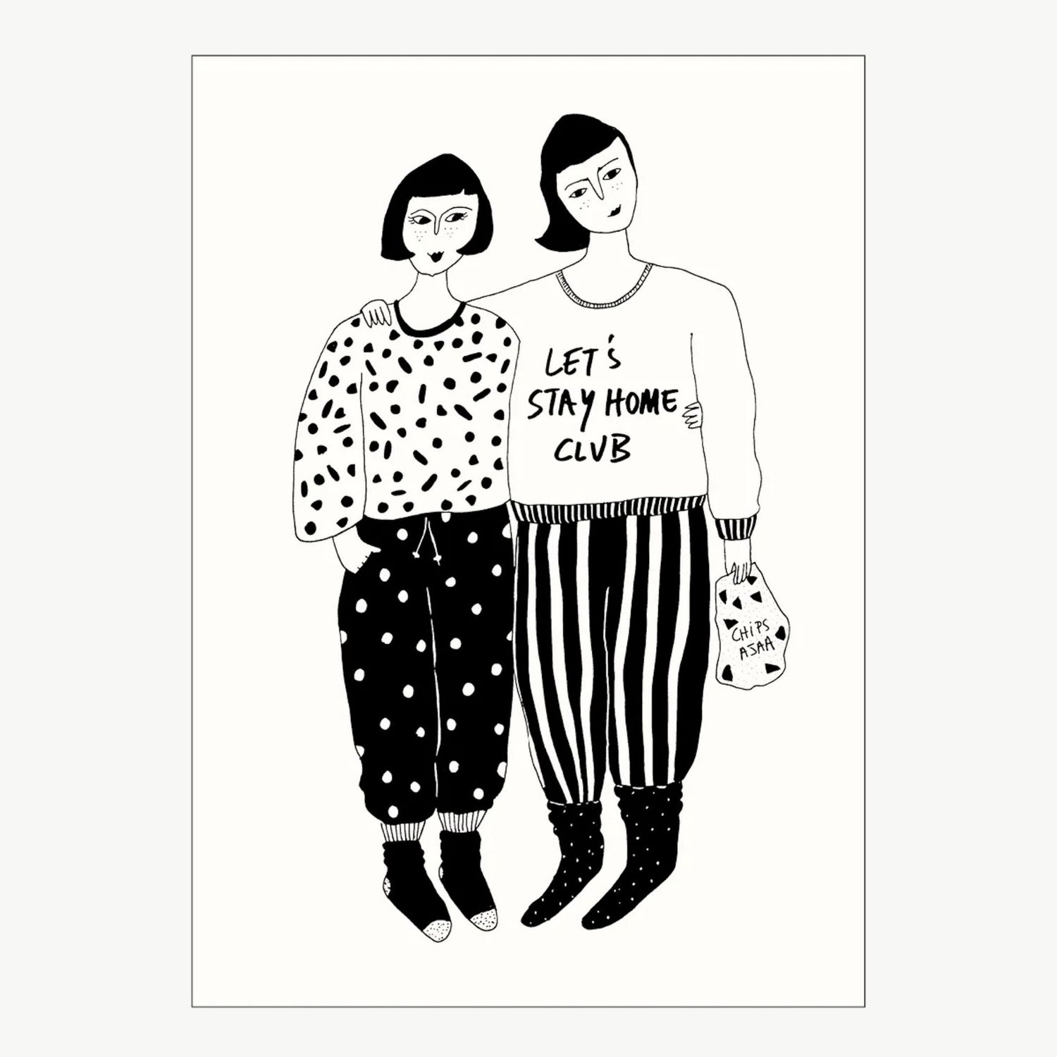 HELEN B Poster Stay Home Club A4