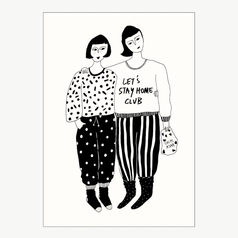 HELEN B Poster Stay Home Club A4