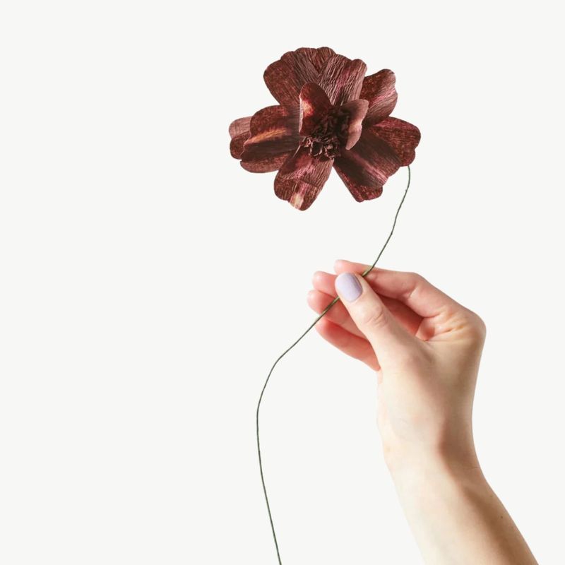 STUDIO ABOUT Paper Flower Daisy Bordeaux