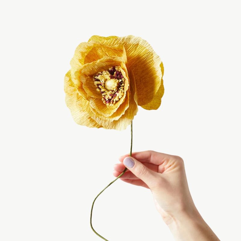 STUDIO ABOUT Paper Flower Ice Poppy ochre