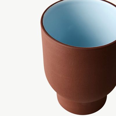STUDIO ABOUT Cup Tall terracotta/blue 2 stuks