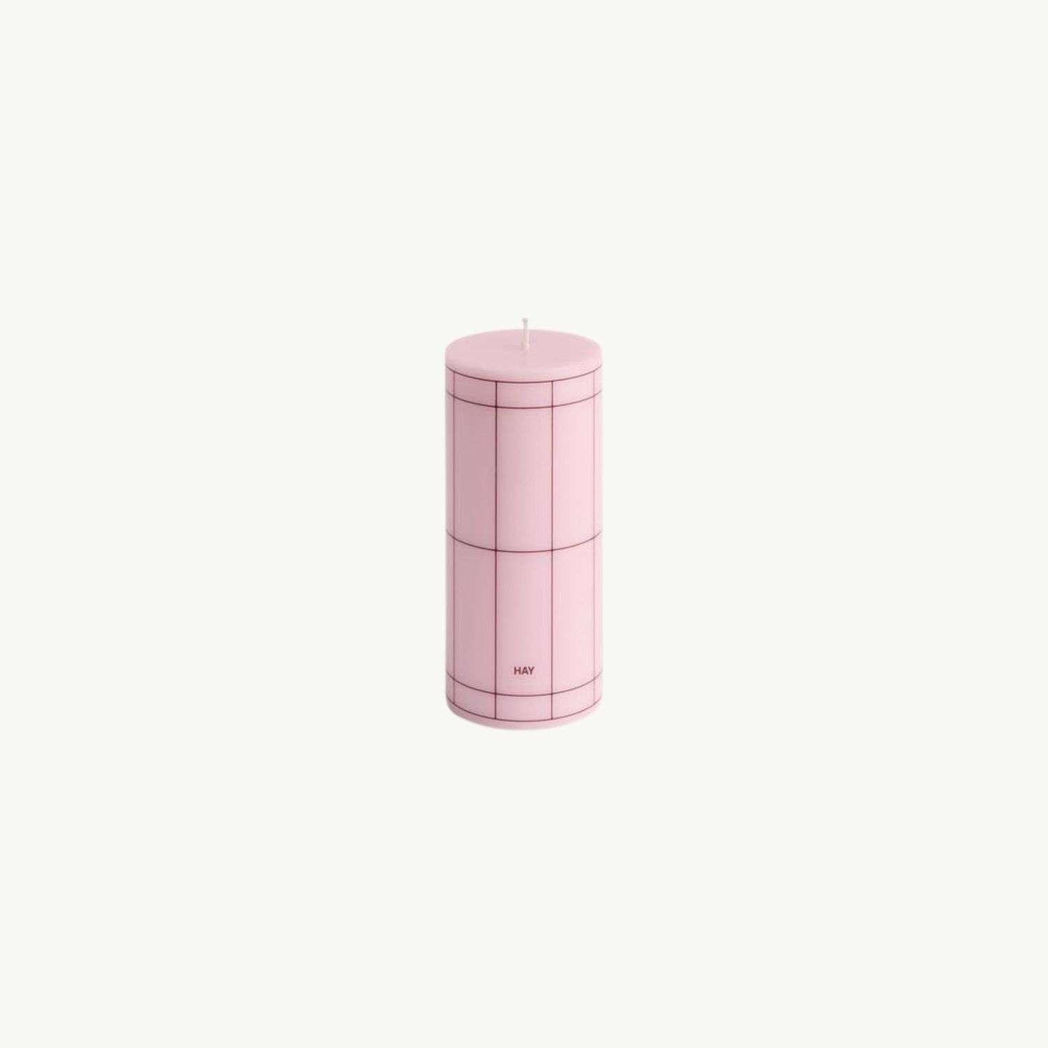 HAY Column kaars light pink &amp; bordeaux small