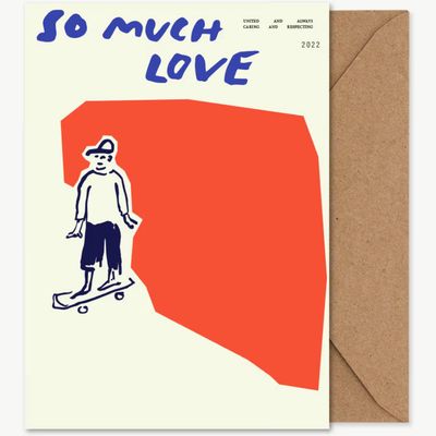 PAPER COLLECTIVE So Much Love Skateboard wenskaart