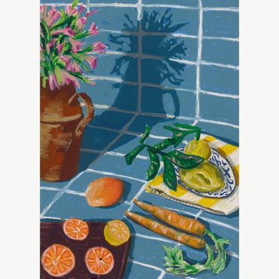 PAPER COLLECTIVE Composition in Blue poster 30X40cm