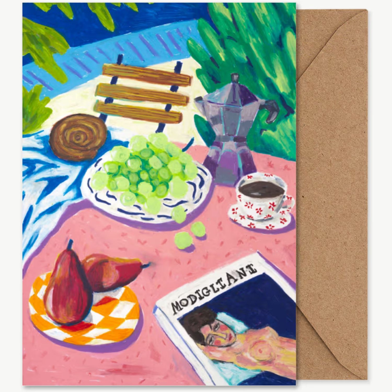 PAPER COLLECTIVE Modigliani in the Garden wenskaart