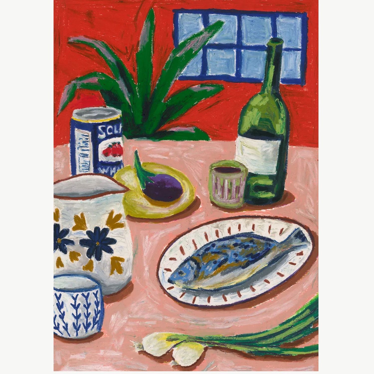 PAPER COLLECTIVE Composition with Fish poster 50X70cm