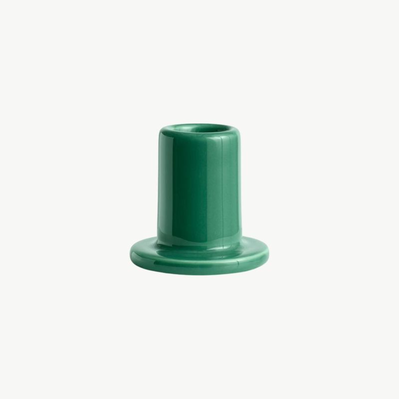 HAY Tube Candleholder small green