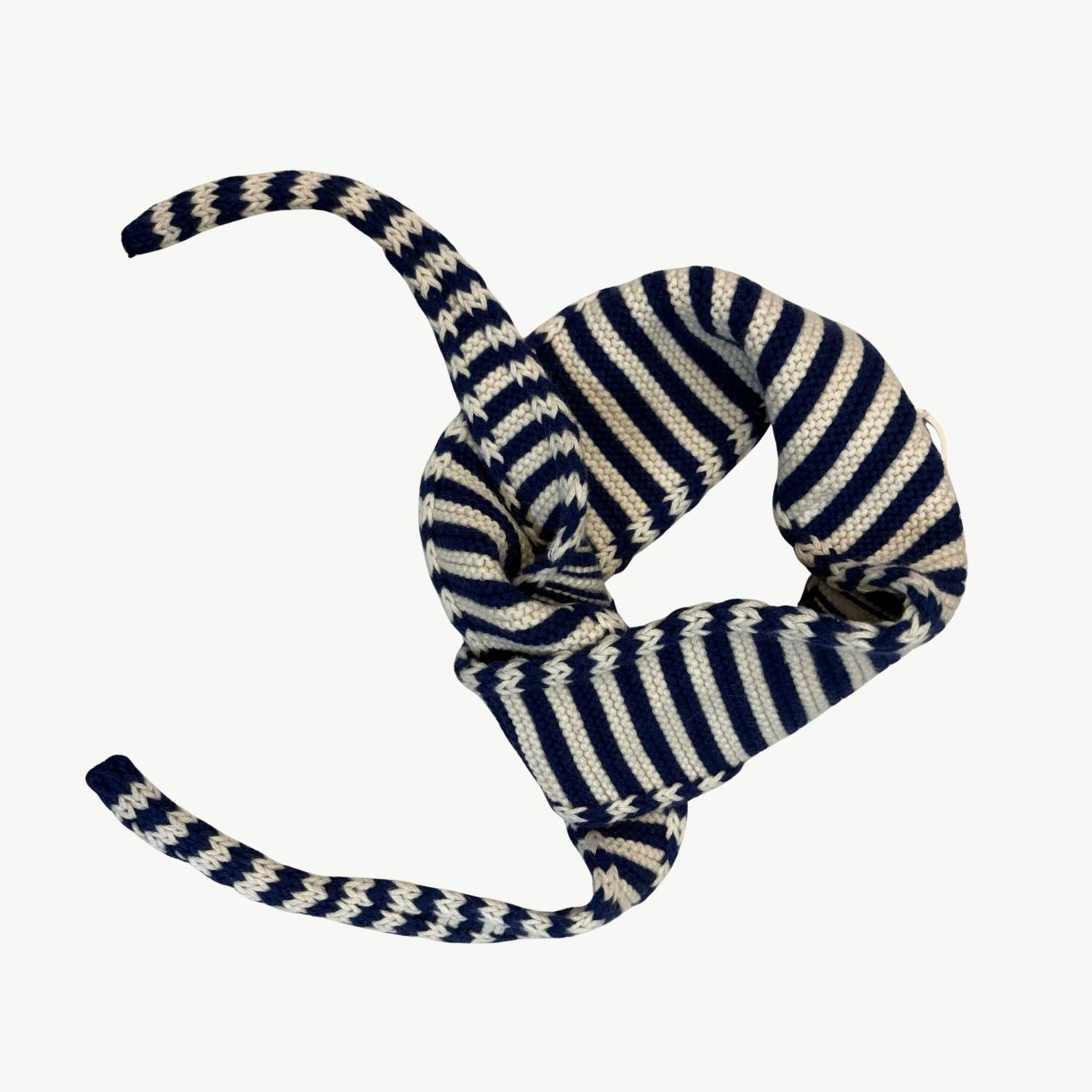 BYBJOR Mini Scarf Wool stripe Cobalt-Cream