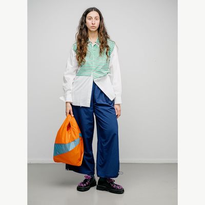 SUSAN BIJL The New Shopping Bag Orange &amp; Ocean medium