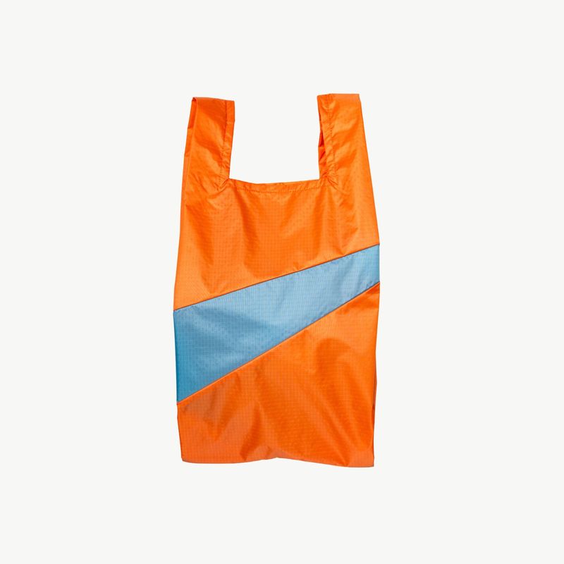 SUSAN BIJL The New Shopping Bag Orange &amp; Ocean medium