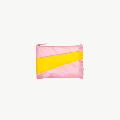 SUSAN BIJL The New Pouch Pink Panther &amp; Sunflower medium