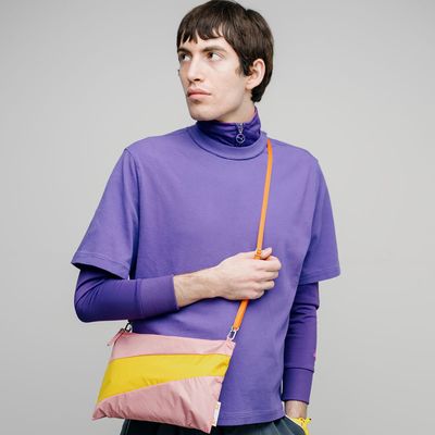SUSAN BIJL The New Pouch Pink Panther &amp; Sunflower medium