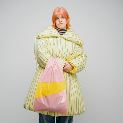 SUSAN BIJL The New Shopping Bag Pink Panther &amp; Sunflower large