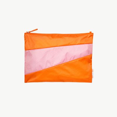 SUSAN BIJL The New Pouch Orange &amp; Pink Panther large