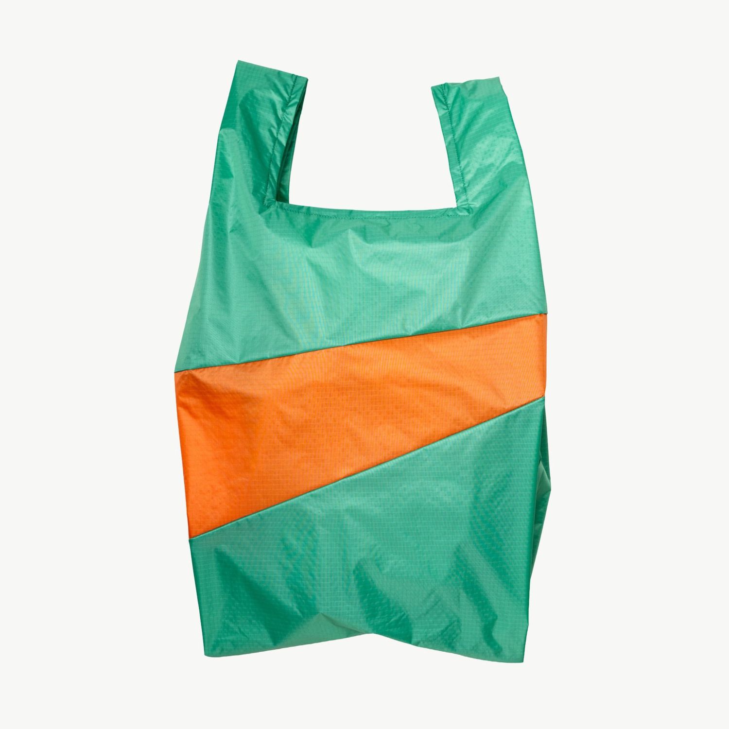 SUSAN BIJL The New Shopping Bag Holly Green &amp; Orange large