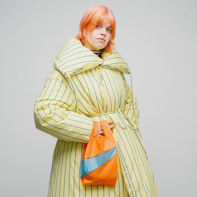 SUSAN BIJL The New Shopping Bag Orange &amp; Ocean small