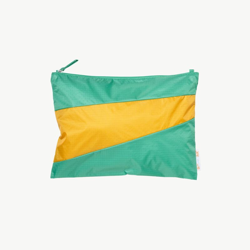 SUSAN BIJL The New Pouch Holly Green &amp; Calendula large