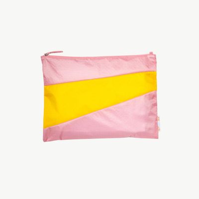 SUSAN BIJL The New Pouch Pink Panther &amp; Sunflower large