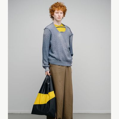 SUSAN BIJL The New Shopping Bag Black &amp; Sunflower large