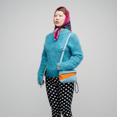 SUSAN BIJL The New Bum Bag Ocean &amp; Orange small