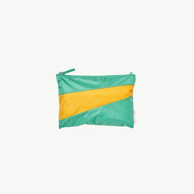 SUSAN BIJL The New Pouch Holly Green &amp; Calendula medium