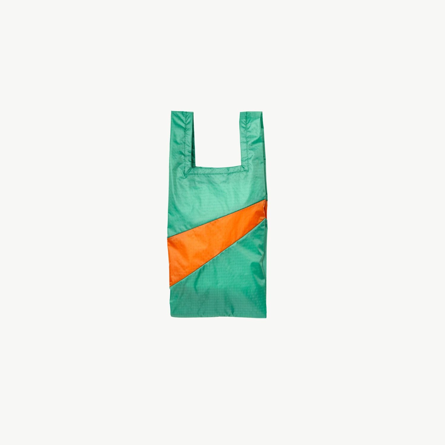 SUSAN BIJL The New Shopping Bag Holly Green &amp; Orange small