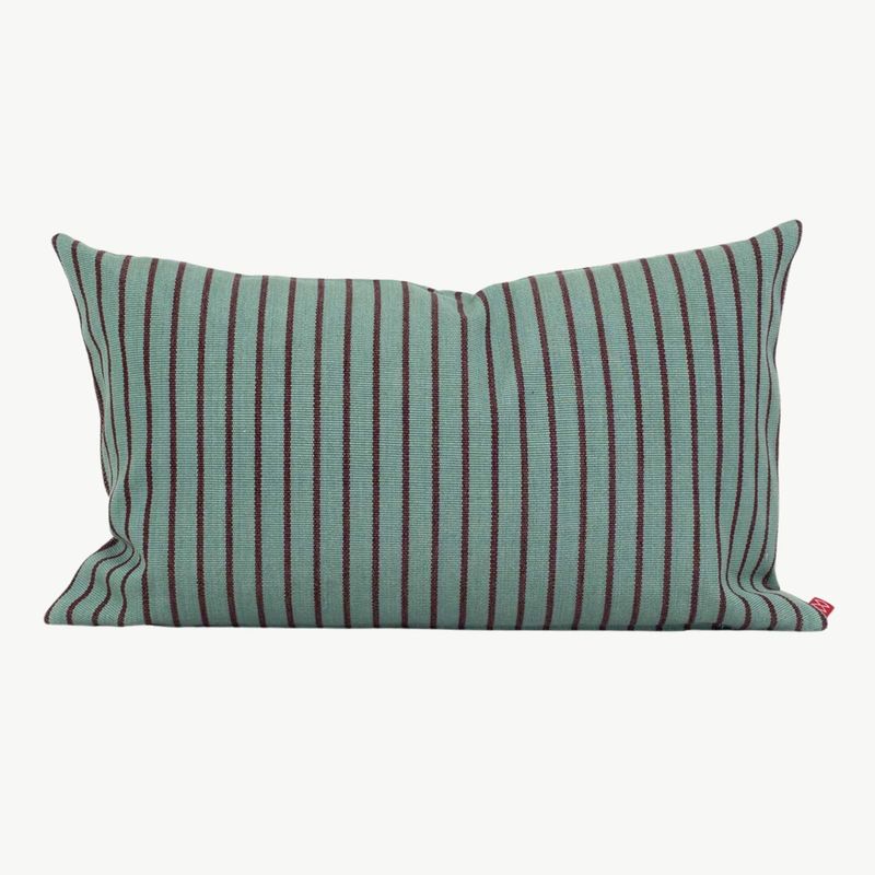 A WORLD OF CRAFT Laura kussenhoes groengrijs/wine 30x50cm