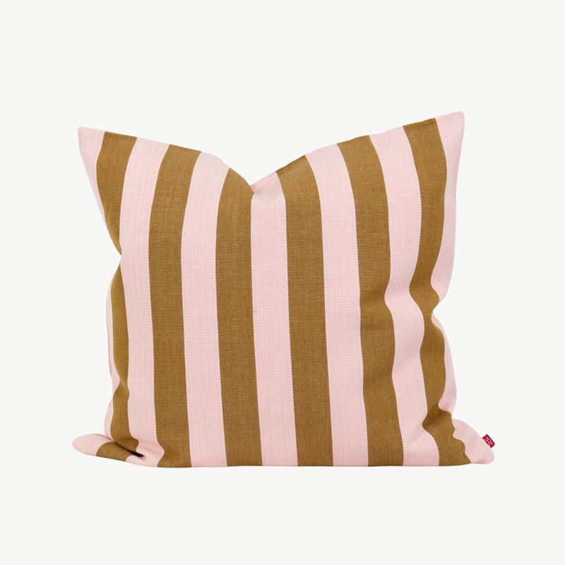 A WORLD OF CRAFT Emanuela kussenhoes roze/bruin 50x50cm