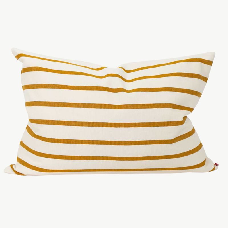 A WORLD OF CRAFT Juana kussenhoes off white/mosterd 50x70cm