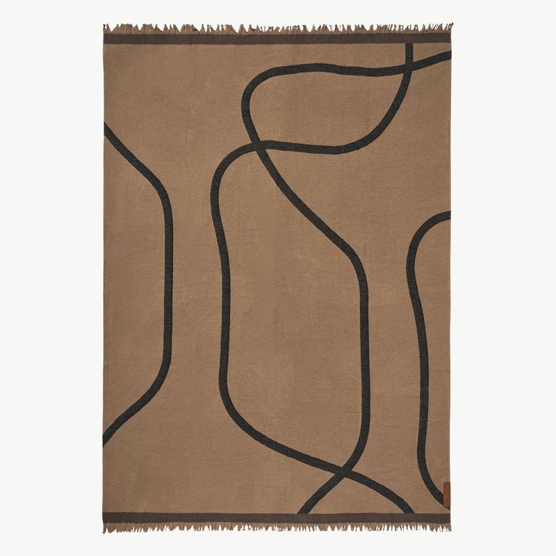 METTE DITMER Shadow Plaid latte/black 130x175cm