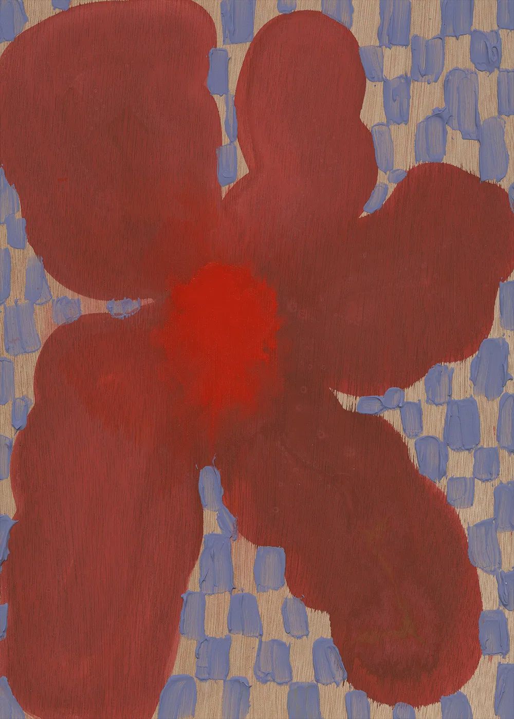 PAPER COLLECTIVE Flowers with Checks 06 poster 50X70cm