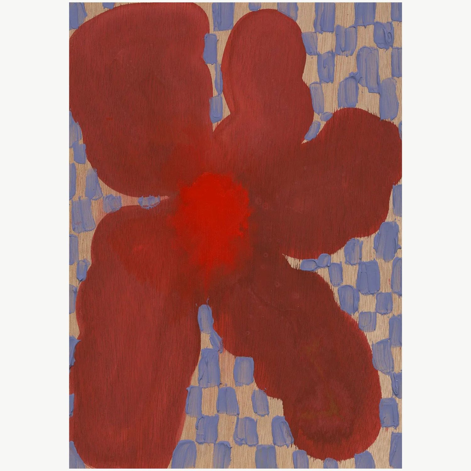 PAPER COLLECTIVE Flowers with Checks 06 poster 100X140cm