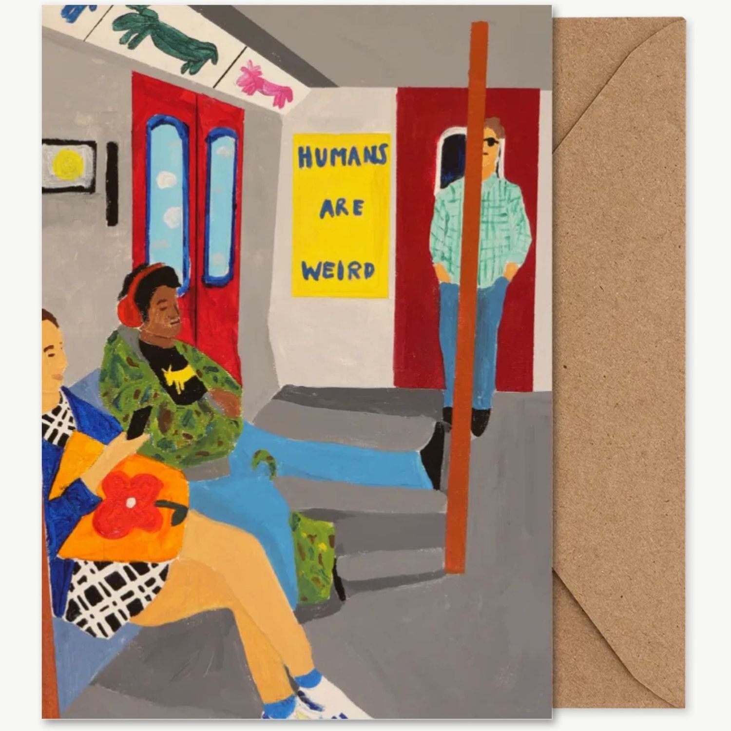 PAPER COLLECTIVE Humans Are Weird wenskaart