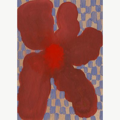PAPER COLLECTIVE Flowers with Checks 06 poster 30X40cm