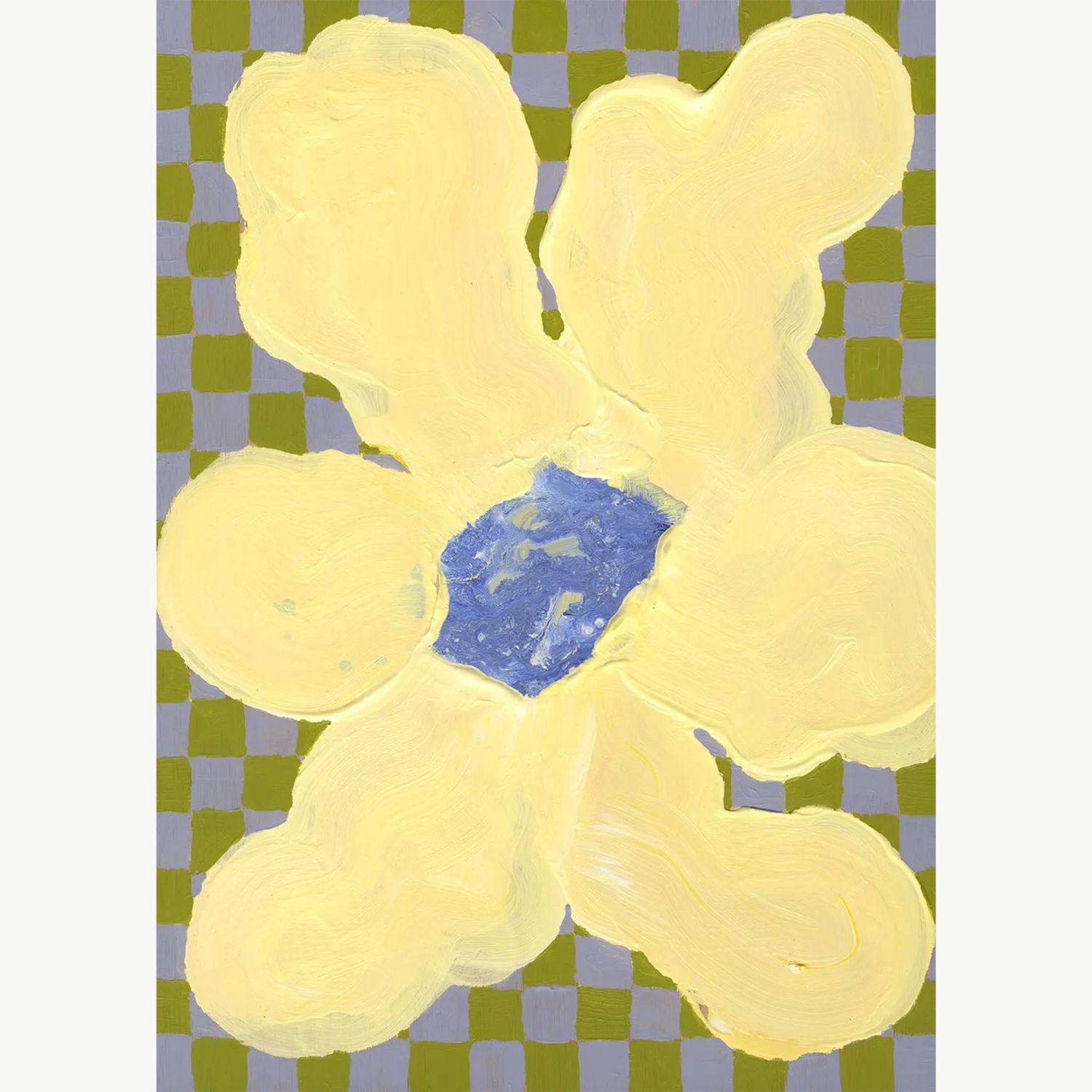 PAPER COLLECTIVE Flowers with Checks 04 poster 30X40cm