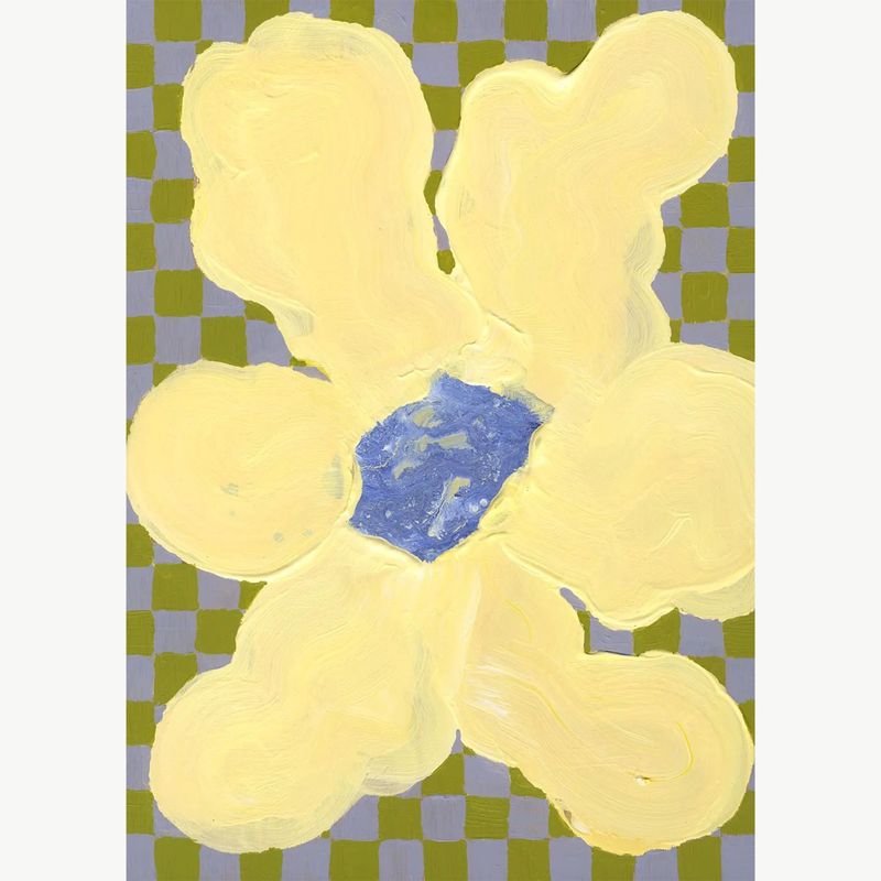 PAPER COLLECTIVE Flowers with Checks 04 poster 30X40cm