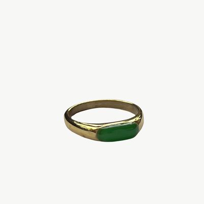 XZOTA Green Signet ring brass